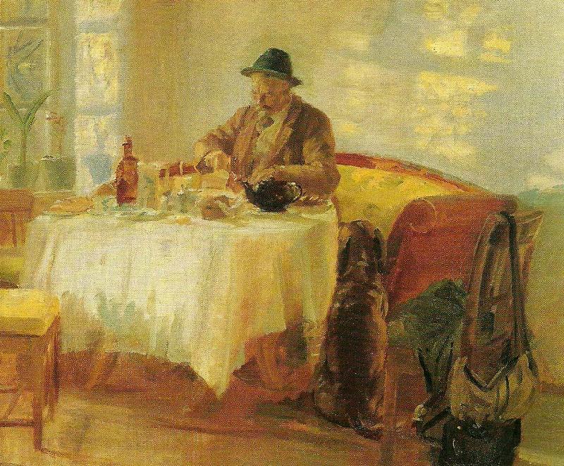 Anna Ancher frokost for jagten oil painting image